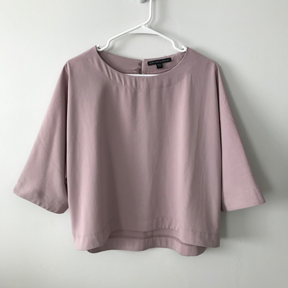 Light purple/mauve cropped blouse